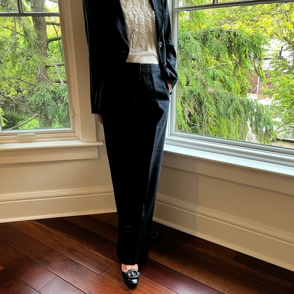 Pants - Navy linen pantsuit size 8